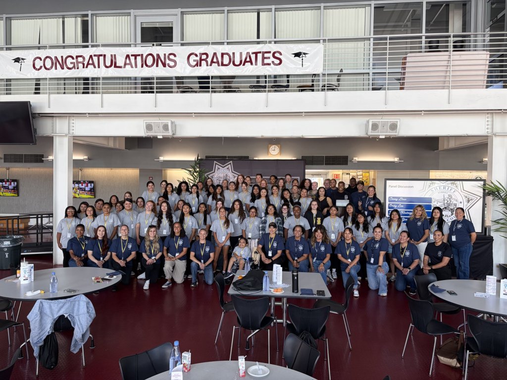 San Diego Sheriff’s Junior Women’s Academy participants and community partners gathered for a group photo
