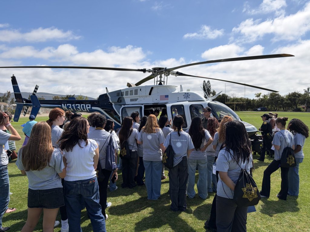 San Diego Sheriff’s Junior Women’s Academy learn about helicopter